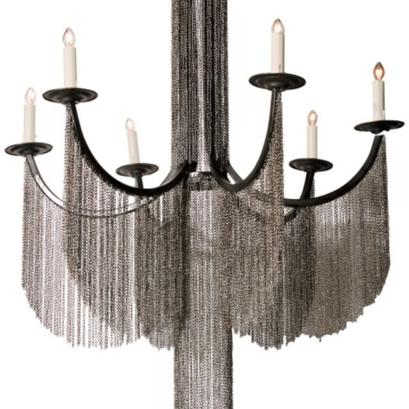 Elegant Silver Chain Chandelier